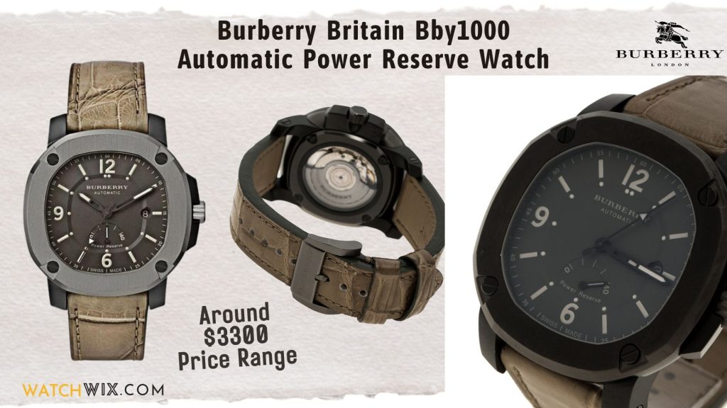 Burberry Britain Bby1000 Automatic Power Reserve Watch