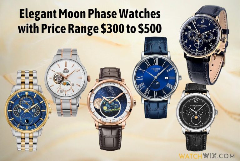 Elegant Moon Phase Watches with Price Range $300 to $500